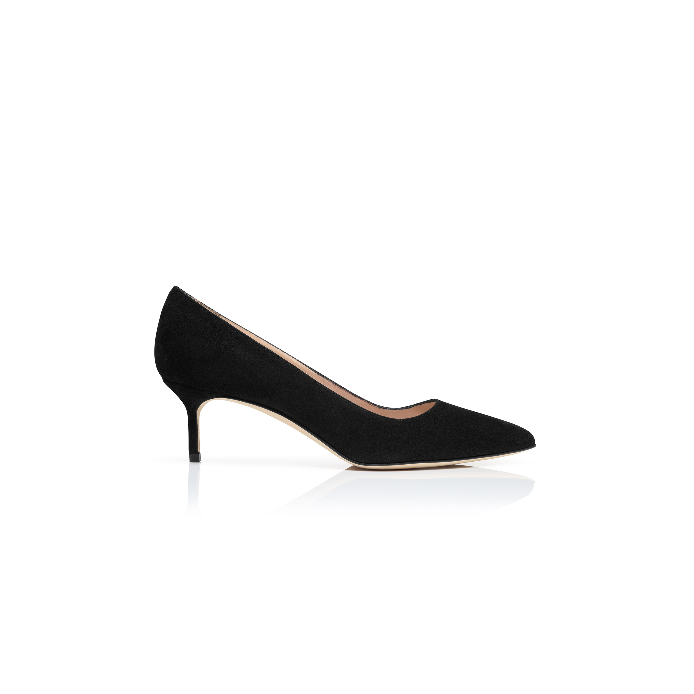 MANOLO BLAHNIK BB 50 BLACK SUEDE POINTED TOE PUMPS 9XX-0414-0015 MANOLO BLAHNIK BB 50 BLACK SUEDE POINTED TOE PUMPS 9XX-0414-0015
